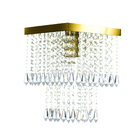 Lustre De Cristal Acrilico Marrycrilic Dourado Belissimo!