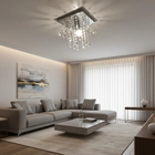 Lustre De Cristal Acrílico Pirulitos Base Inox 20x20 E 20 Cm