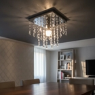 Lustre De Cristal Acrílico Pirulitos Base Inox 20x20 E 20 Cm