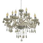 Lustre De Cristal Clássico Dubai 1189 12 Lâmpadas Conhaque