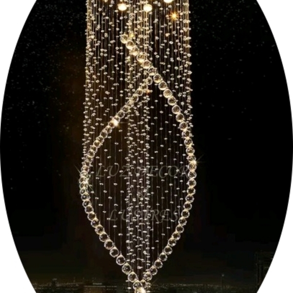 Lustre De Cristal Com Base De Inox 50cm De Diâmetro Bivolt 2,