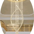 Lustre De Cristal Com Base De Inox 50cm De Diâmetro Bivolt 2,