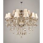 Lustre De Cristal Com Cúpula 18 Braços Maria Thereza Champagn