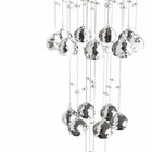 Lustre De Cristal Com Led 1,80 M Taurus Prata