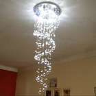 Lustre De Cristal Espiral Com 1,20 Metros De Altura,base De I