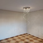 Lustre De Cristal Espiral Com 2,10 Metros De Altura, Base De
