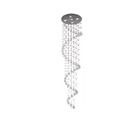 Lustre De Cristal Espiral Com 2,30 Metros De Altura Base De I