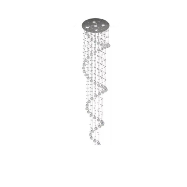 Lustre De Cristal Espiral Com 2,30 Metros De Altura Base De I