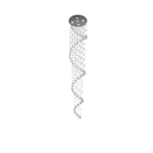 Lustre De Cristal Espiral Com 2 Metros De Altura,base De Inox