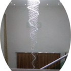Lustre De Cristal Espiral Com Base De Inox 60cm De Diâmetro 2