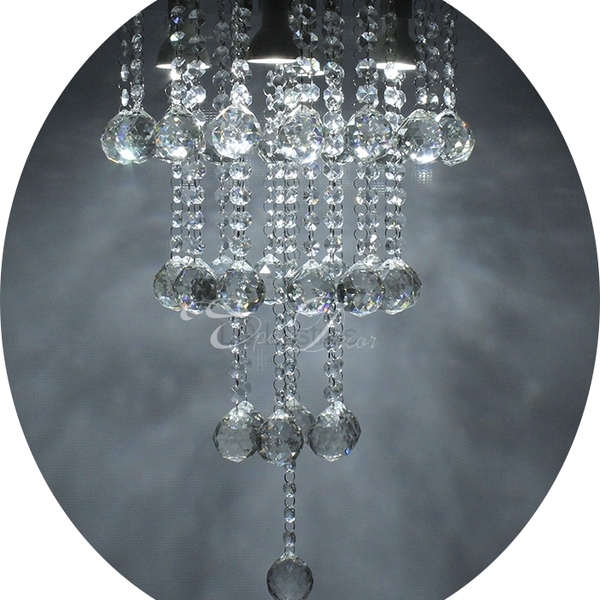 Lustre De Cristal K9 De 40mm Para Sala De Estar 40cm Bivolt