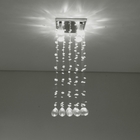 Lustre De Cristal K9, Para Quarto, Base De Inox 20x20cm Com 7