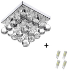 Lustre De Cristal Legitimo Classic Square 20x20 Com Lâmpadas