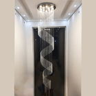 Lustre De Cristal Legítimo Em Espiral Redondo 3 Metros De Alt