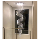 Lustre De Cristal Legítimo Em Espiral Redondo 3 Metros De Alt