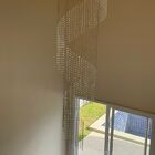 Lustre De Cristal Legítimo Em Espiral Redondo 3 Metros De Alt