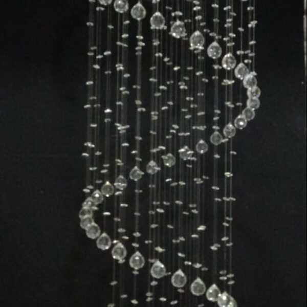 Lustre De Cristal Legítimo Espiral Com 2,50 Metros De Altura,