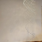 Lustre De Cristal Legítimo Espiral, Com 2,70m De Altura, Base