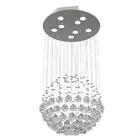 Lustre De Cristal Legitimo Globo 40cm G140 Altura 1,00 M