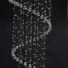 Lustre De Cristal Legítimo K9 Espiral Com 2,30 Metros De Altu