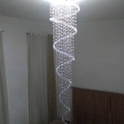 Lustre De Cristal Legítimo K9 Espiral Com 2,80 Metros De Altu