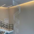 Lustre De Cristal Legítimo Redondo Espiral 3 Metros De Altura