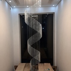 Lustre De Cristal Legítimo Redondo Espiral 3 Metros De Altura