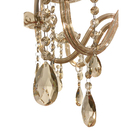 Lustre De Cristal Luminária Luxuoso Ambar Com 8 Braços