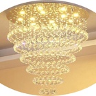 Lustre De Cristal Modelo Torre Base De Inox 60cm Diâmetro 70c