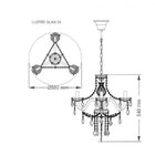 Lustre De Cristal Para 3 Lâmpadas E14 Glam Taschibra Conhaque