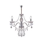 Lustre De Cristal Para 3 Lâmpadas E14 Glam Taschibra Conhaque