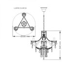 Lustre De Cristal Para 3 Lâmpadas E14 Glam Taschibra Transpar