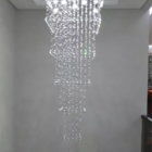 Lustre De Cristal Para Pé Direito Duplo,vão De Escada Base De