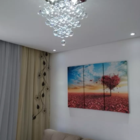 Lustre De Cristal Para Quarto,sala,base De Inox Espelhado De