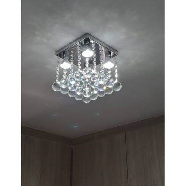 Lustre De Cristal Para Quarto/ Hall Social Com 25cm De Altura