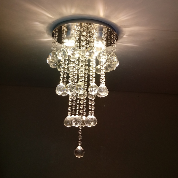 Lustre De Cristal Para Sala,quarto Com 40cm De Altura Base De