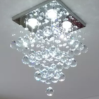 Lustre De Cristal Para Sala, Com 50 Cm De Altura, Base De Ino