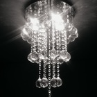 Lustre De Cristal Para Sala Com 80 Cm De Altura Base De Inox