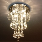 Lustre De Cristal Para Sala Com 80 Cm De Altura Base De Inox
