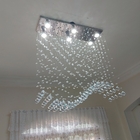 Lustre De Cristal Para Sala De Jantar,base De Inox Polido 70x