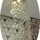 Lustre De Cristal Para Sala Espiral, Base De Inox Espelhado D