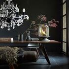 Lustre De Cristal Para Sala Tipo Industrial Metal E Cristal