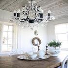 Lustre De Cristal Para Sala Tipo Industrial Metal E Cristal