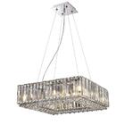 Lustre De Cristal Quadrado 45x45 Translúcido Mais Luz Bivolt