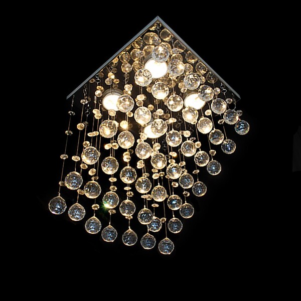 Lustre de Cristal Rampa para 4 Lâmpadas GU10