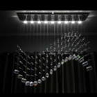 Lustre De Cristal Verdadeiro 100x20 Cm Modelo Onda Ilustre Cr