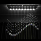 Lustre De Cristal Verdadeiro 100x20 Cm Modelo Onda Ilustre Cr