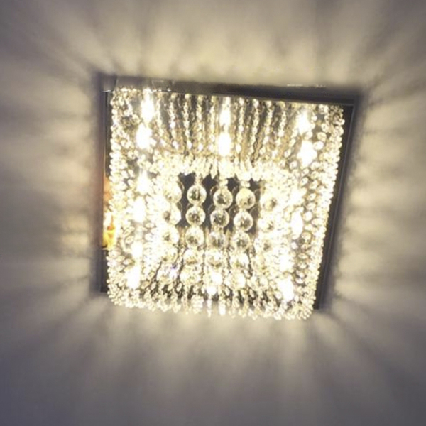 Lustre De Cristal Verdadeiro 45x45 Cm Sala, Quarto