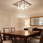 Lustre De Cristal Verdadeiro K9 Plafon 30x30 40 Cm De Altura