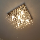 Lustre De Cristal Verdadeiro Quadrado 45x45 Cm Sala De Jantar